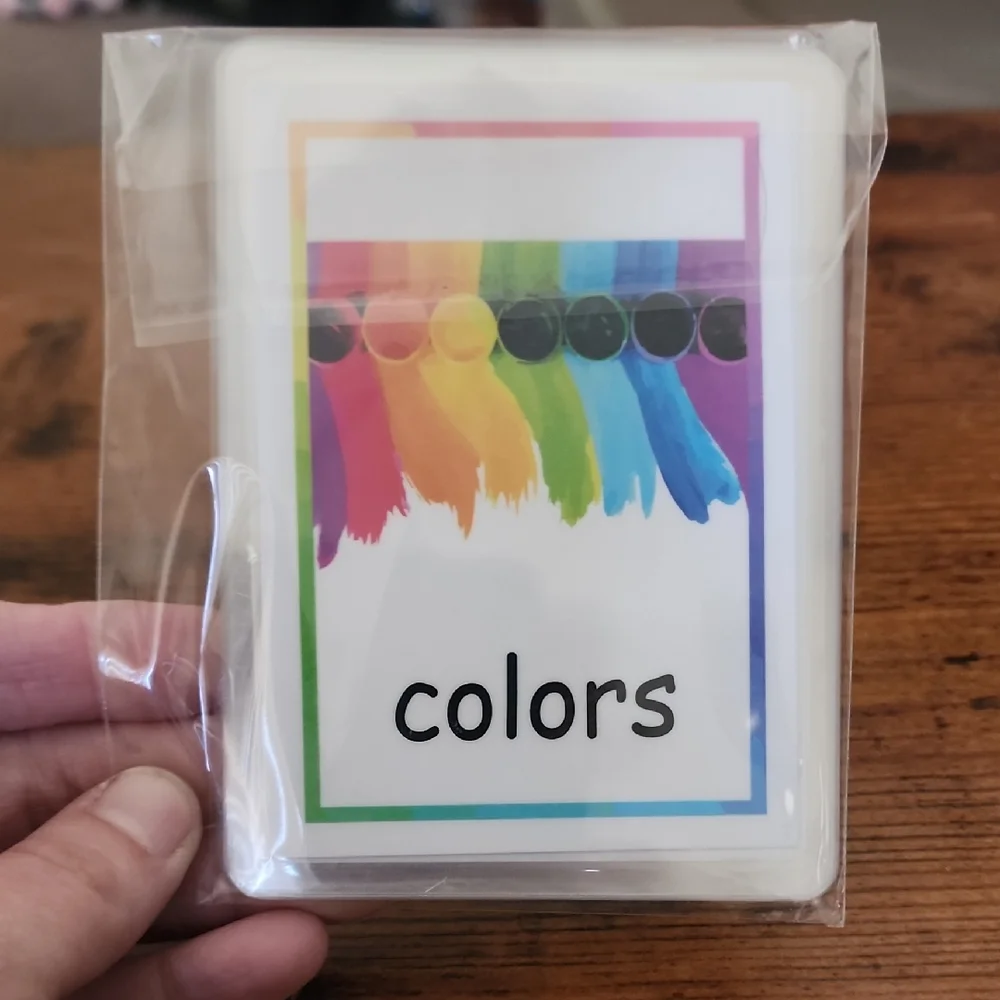 Colorful Educational Flashcards 12 Color Cards For Early Learning